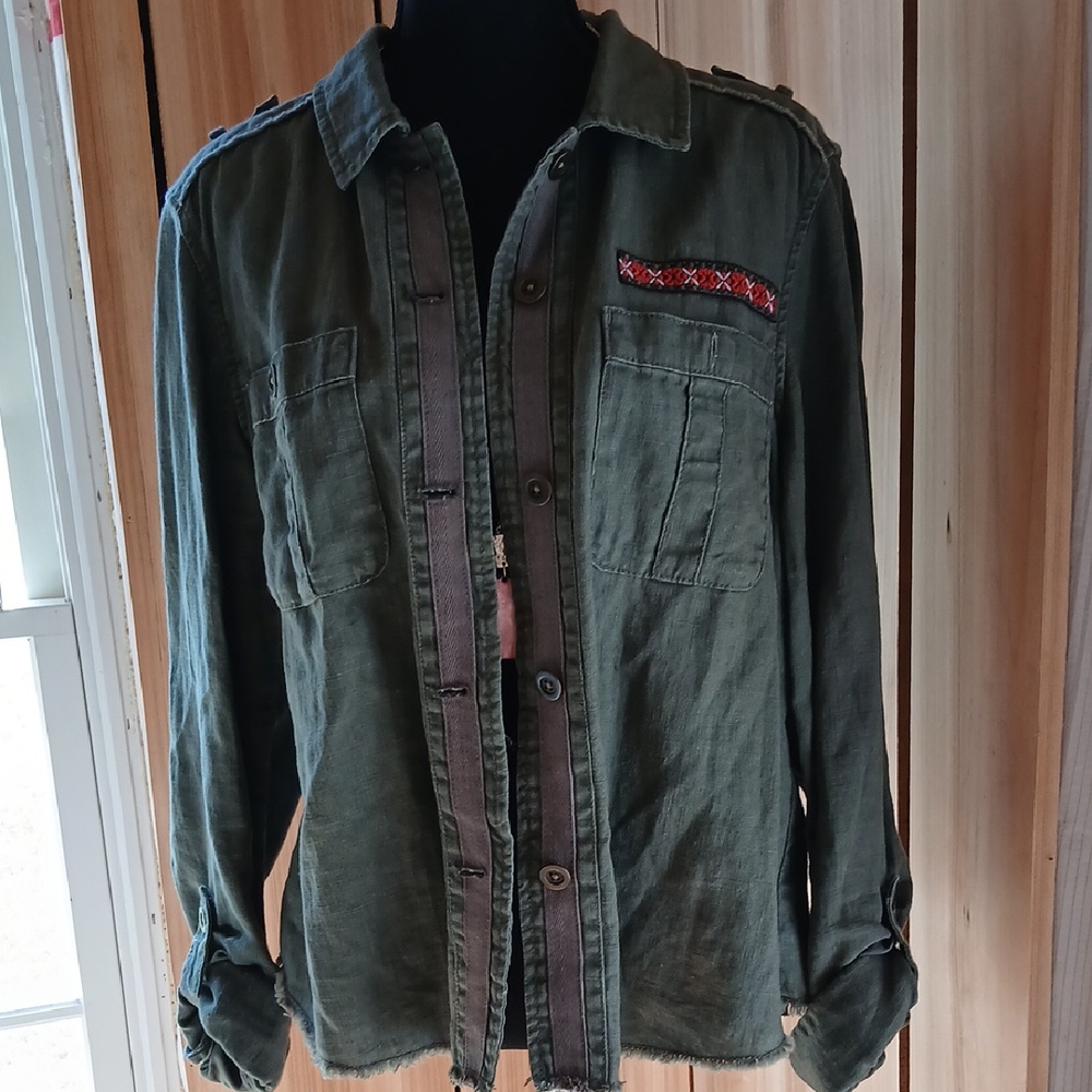 Aeropostale Dark Olive Varsity Jacket